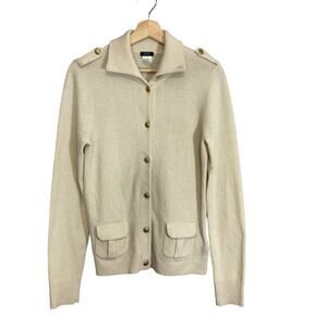J. Crew Women’s Button Up Sweater Cashmere Blend Med